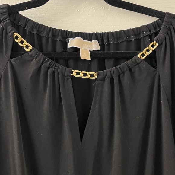 MICHAEL Michael Kors Black Dress with Gold Accents - Picture 7 of 8